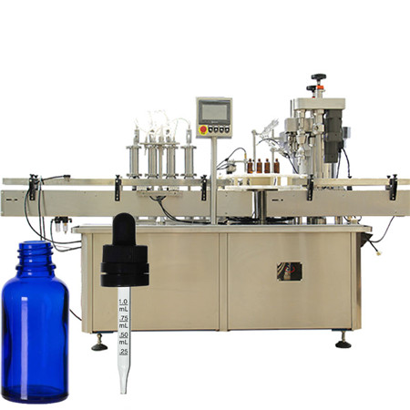 Automatisk oral opløsning flydende påfyldningsmaskine linje alkohol glasflaske hætteglasflaske påfyldning og afdækning maskine 4000BPH