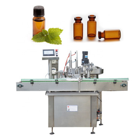 automatisk flaske etiketterings maskine æterisk olie glas flaske fyldning afdækning og mærkning maskine