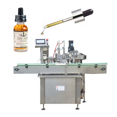 Fabriksvarmt salg højviskositet væskepåfyldningsmaskine pakkemaskine til cigaretoliehætteglas med PLC-styret