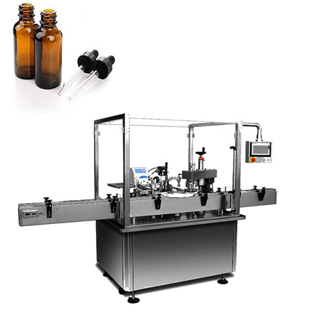 Fuldautomatisk 10 ml 30 ml flydende æterisk olieflaskepåfyldningsmaskine med plc og berøringsskærm