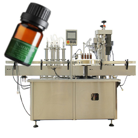 Farmaceutisk flydende påfyldningsmaskine med en flaskepåfyldning og mærkning af automatisk flaskepåfyldningsmaskine