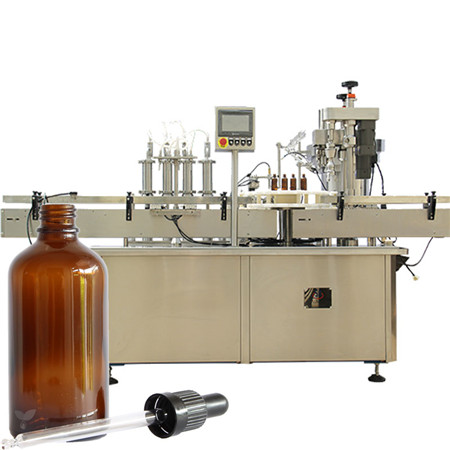 Automatisk flaskeoliepåfyldningsmaskine med 15 ml flaskepåfyldningsmaskine, hætteglas påfyldnings- og afdækningsmaskine10 ml oliepåfyldningsmaskine