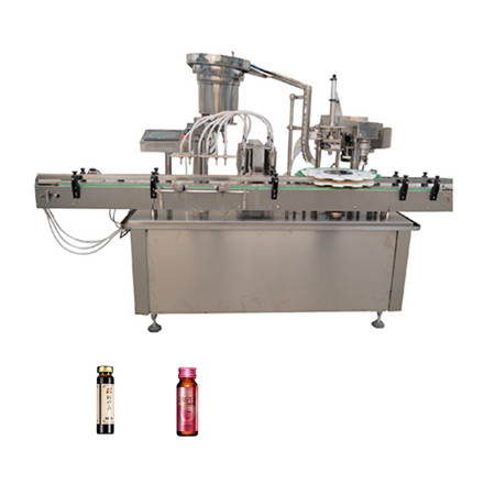 Flydende påfyldningsmaskine manual 5ml til 50ml flydende fyldstof fødevarekvalitet 30 flasker pr. minut Drik vandolie